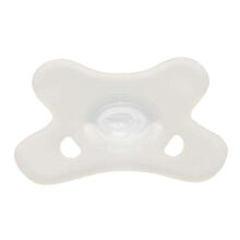 CANPOL BABIES 100% silikona knupītis, 0-6m, simetrisks, 1 gab., 24/001_whi