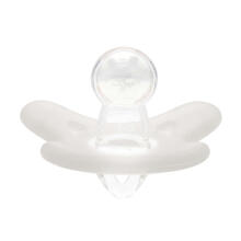 CANPOL BABIES 100% silikona knupītis, 6-12m, simetrisks, 1 gab., 24/002_whi