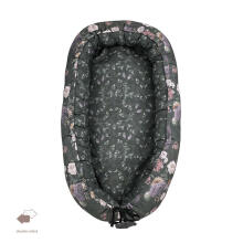 La bebe™ XXL Babynest Art.157279 Mystery of Flowers Гнездышко – кокон для новорожденных