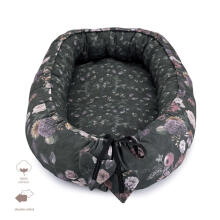 La bebe™ XXL Babynest Art.157279 Mystery of Flowers Гнездышко – кокон для новорожденных