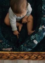 La bebe™ XXL Babynest Art.157279 Mystery of Flowers Гнездышко – кокон для новорожденных