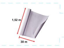Ikonka Art.KX10160 Foil roll metallic brushed silver 1,52x30m