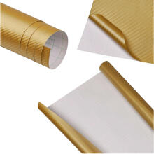 Ikonka Art.KX10267 Foil roll carbon 3D gold 1,27x28m