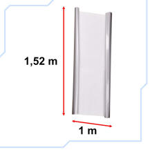 Ikonka Art.KX10273 Carbon 5D silver foil roll 1.52x18m