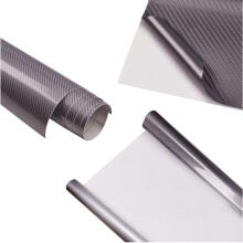 Ikonka Art.KX10273 Carbon 5D silver foil roll 1.52x18m