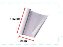 Ikonka Art.KX10366 Foil roll smooth silver 1,52x28m