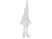 Ikonka Art.KX5714 Christmas gnome with beard white 47cm