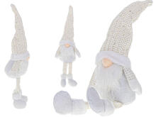 Ikonka Art.KX5714 Christmas gnome with beard white 47cm