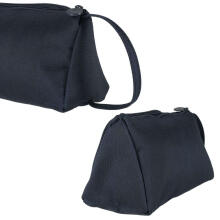 Ikonka Art.KX5672 School pencil case double sachet vanity case navy blue