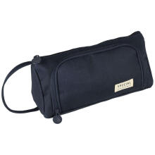 Ikonka Art.KX5672 School pencil case double sachet vanity case navy blue