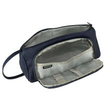 Ikonka Art.KX5672 School pencil case double sachet vanity case navy blue