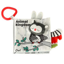 Ikonka Art.KX5640 Sensory book soft animal tails owl