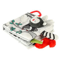 Ikonka Art.KX5640 Sensory book soft animal tails owl