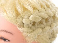 Ikonka Art.KX6961_1 Hairdresser's training head natural blonde hair