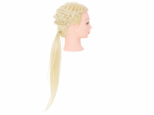 Ikonka Art.KX6961_1 Friziera mācību galva dabīgie blondie mati