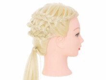 Ikonka Art.KX6961_1 Friziera mācību galva dabīgie blondie mati