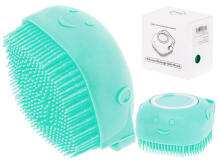 Ikonka Art.KX5626 Silicone brush for washing dogs cats blue
