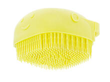 Ikonka Art.KX5626_1 Silicone brush for washing dogs cats yellow