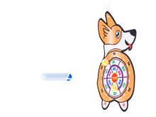 Ikonka Art.KX5615 Velcro dart game safe darts target corgi