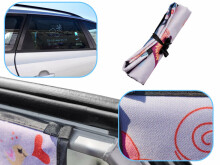 Ikonka Art.KX6192_2 Magnetic curtain car window cover deer