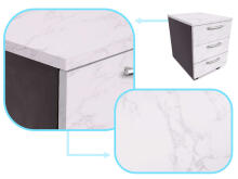 Ikonka Art.KX5517 Foil roll self-adhesive wallpaper veneer white marble - magnolia 1,22x50m