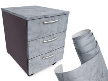 Ikonka Art.KX5515 Self-adhesive foil roll wallpaper veneer grey marble 1,22x50m