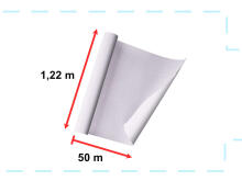 Ikonka Art.KX5513 Self-adhesive foil roll wallcovering white vinyl 1,22x50m