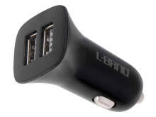 Ikonka Art.KX5333_1 L-BRNO auto lādētājs Dual USB + micro melns