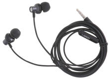 Ikonka Art.KX5323_1 L-BRNO wired earphones 3.5mm jack black