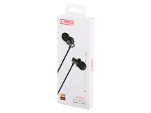 Ikonka Art.KX5323_1 L-BRNO wired earphones 3.5mm jack black