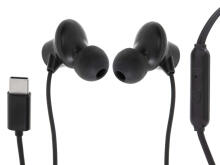 Ikonka Art.KX5321_1 L-BRNO Type-c wired in-ear headphones black
