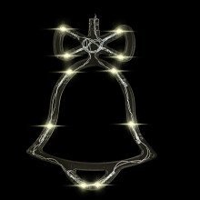 Ikonka Art.KX5246_1 LED kulonu gaismas Ziemassvētku zvana rotājums