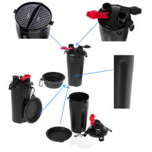 Ikonka Art.KX5094 Double pet cup for water and food black