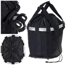 Ikonka Art.KX5088 Front basket bicycle basket folding cover click black