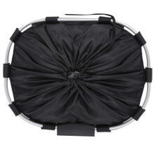 Ikonka Art.KX5088 Front basket bicycle basket folding cover click black