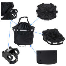 Ikonka Art.KX5088 Front basket bicycle basket folding cover click black