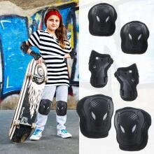 Ikonka Art.KX5069 L-BRNO knee elbow wrist protectors roller bike scooter set black
