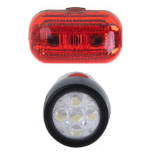 Ikonka Art.KX5051 L-BRNO bicycle light LED front rear battery lamp