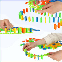 Ikonka Art.KX5267 Educational game dominoes aeroplane with launcher