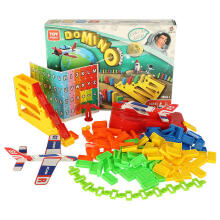 Ikonka Art.KX5267 Educational game dominoes aeroplane with launcher