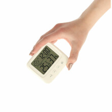 Ikonka Art.KX4961 Hygrometer Clock Room thermometer Humidity meter LCD