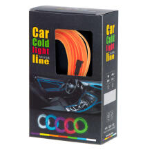 Ikonka Art.KX4956_3 LED ambient lighting for car / car USB / 12V tape 3m orange