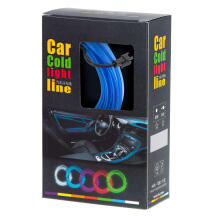 Ikonka Art.KX4955_1 LED ambient lighting for car / car USB / 12V tape 5m blue