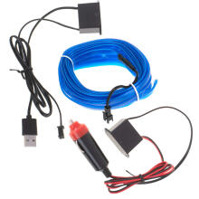 Ikonka Art.KX4955_1 LED ambient lighting for car / car USB / 12V tape 5m blue