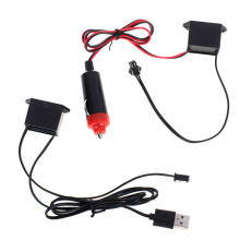 Ikonka Art.KX4955_3 LED apkārtējais apgaismojums automašīnai / automašīnas USB / 12V lente 5m oranžā krāsā