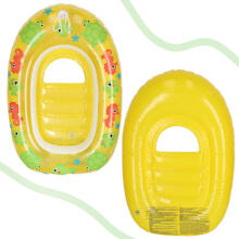 Ikonka Art.KX6097_1 BESTWAY 34037 inflatable pontoon boat mattress yellow 3-6 years old