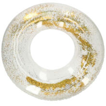 Ikonka Art.KX4933 Swimming inflatable wheel glitter XXL galaxy 90cm