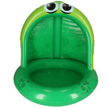 Ikonka Art.KX4932 Inflatable pontoon pool with canopy frog 95cm