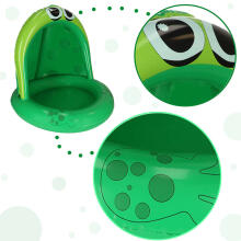 Ikonka Art.KX4932 Inflatable pontoon pool with canopy frog 95cm