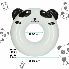 Ikonka Art.KX4919_2 Children's swimming ring 80cm panda